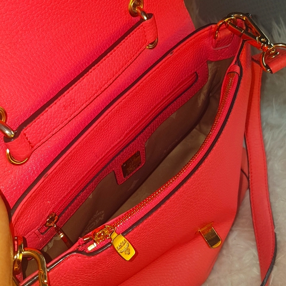 Auth MCM crossbody bag (pink orange) - Picture 14 of 14
